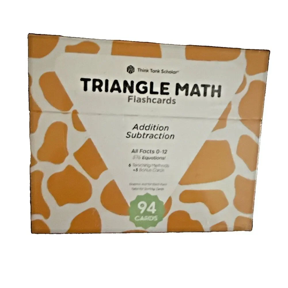 New Sealed Box Think Tank Scholar Triangle Math Flash Cards All Facts 0-12